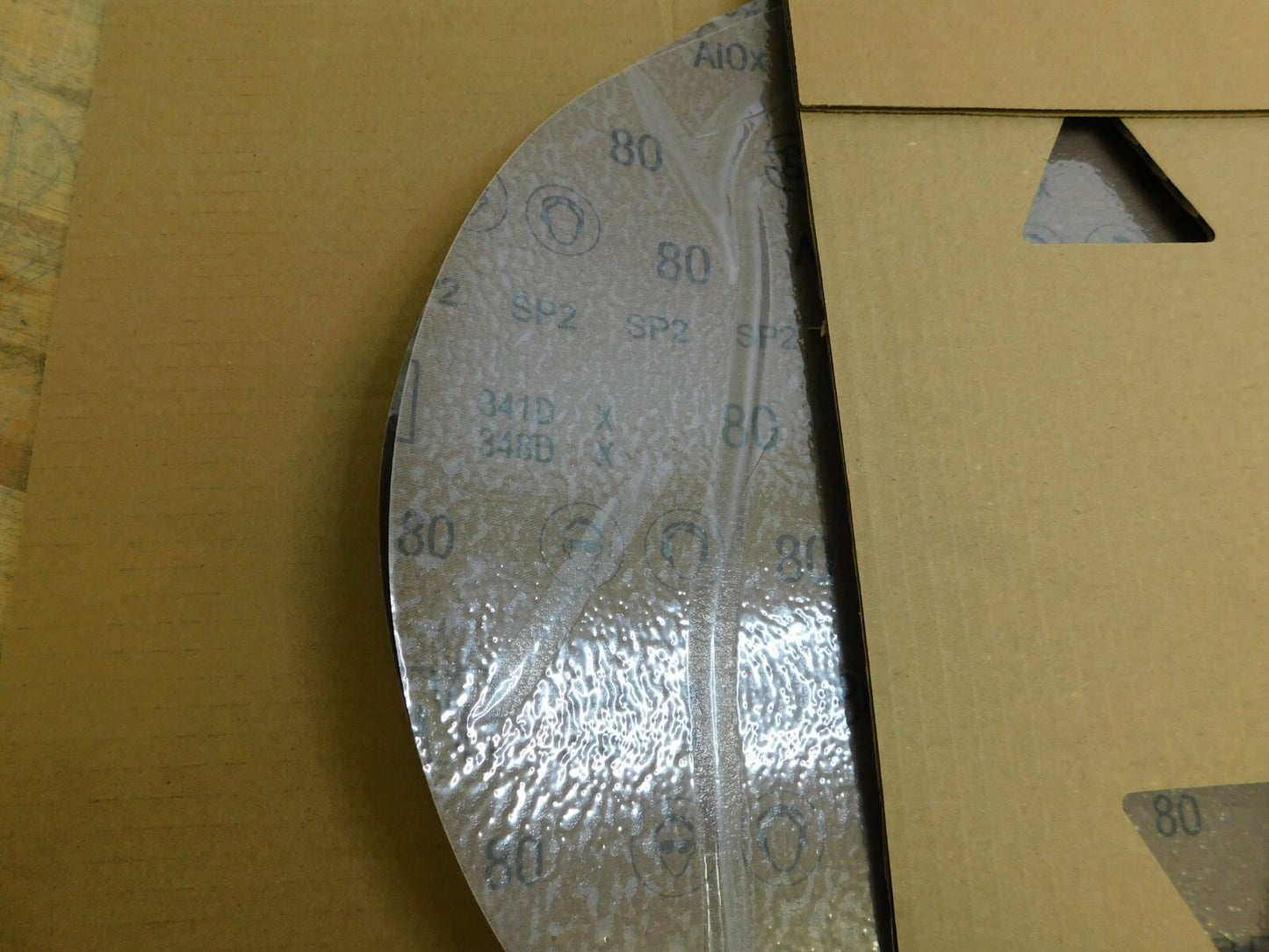 3M Aluminum Oxide Adhesive PSA Disc 10 Pack 16" Diam 80 Grit  5114488886