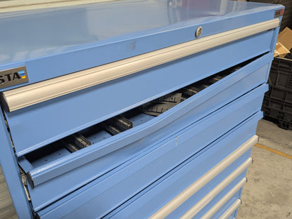 Lista 10 Drawer Industrial Storage Cabinet Steel Blue 59 x 40 x 22 Parts/Repair