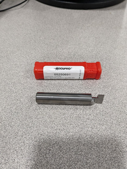 ACCUPRO Grooving Tool: Retaining Ring, Solid Carbide, 1/2" Shank Dia 05250691