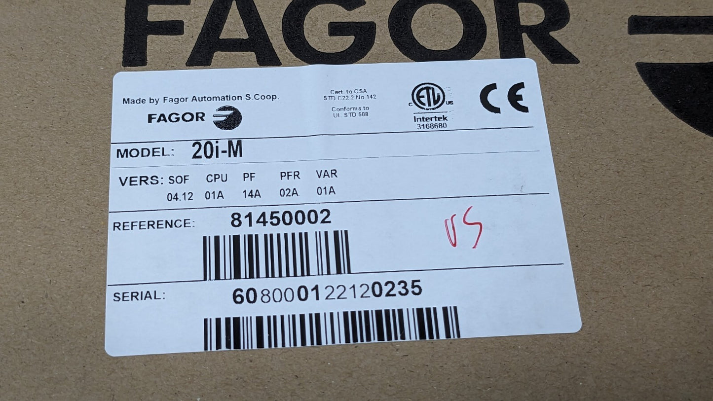 Fagor Milling DRO System 2 Axes 40" X-Axis Travel X 8" Y-Axis Travel PROKIT 4