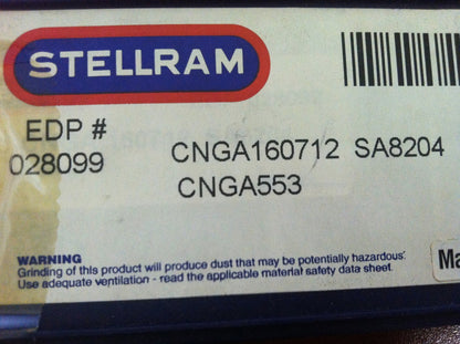 Stellram CNGA160712 CNGA553 SA8204 Index Ceramic Turning Inserts QTY 10  028099