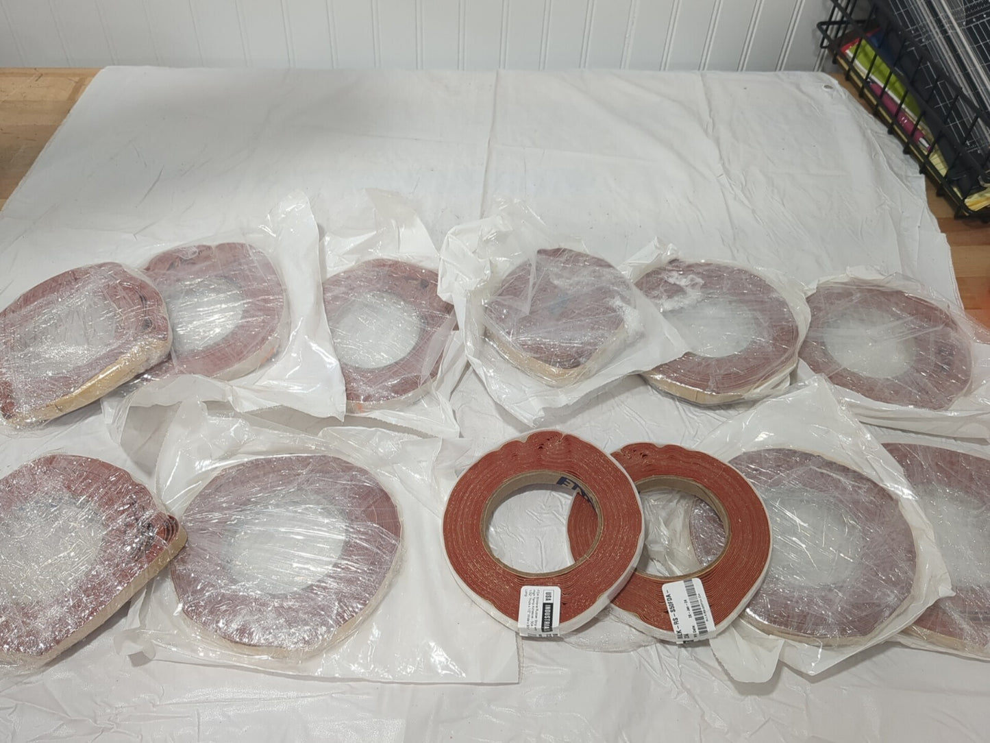 12 Rolls of: Silicone Rubber, 1/2" Wide, Red Adhesive Backing BULK-RS-S50FDA-234