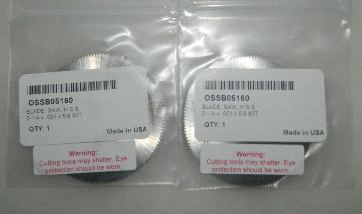 Pro Slotting Saws  2-1/4" Dia 0.051" Thick 5/8" AH Dia 60T   QTY