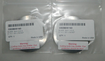 Pro Slotting Saws  2-1/4" Dia 0.051" Thick 5/8" AH Dia 60T   QTY