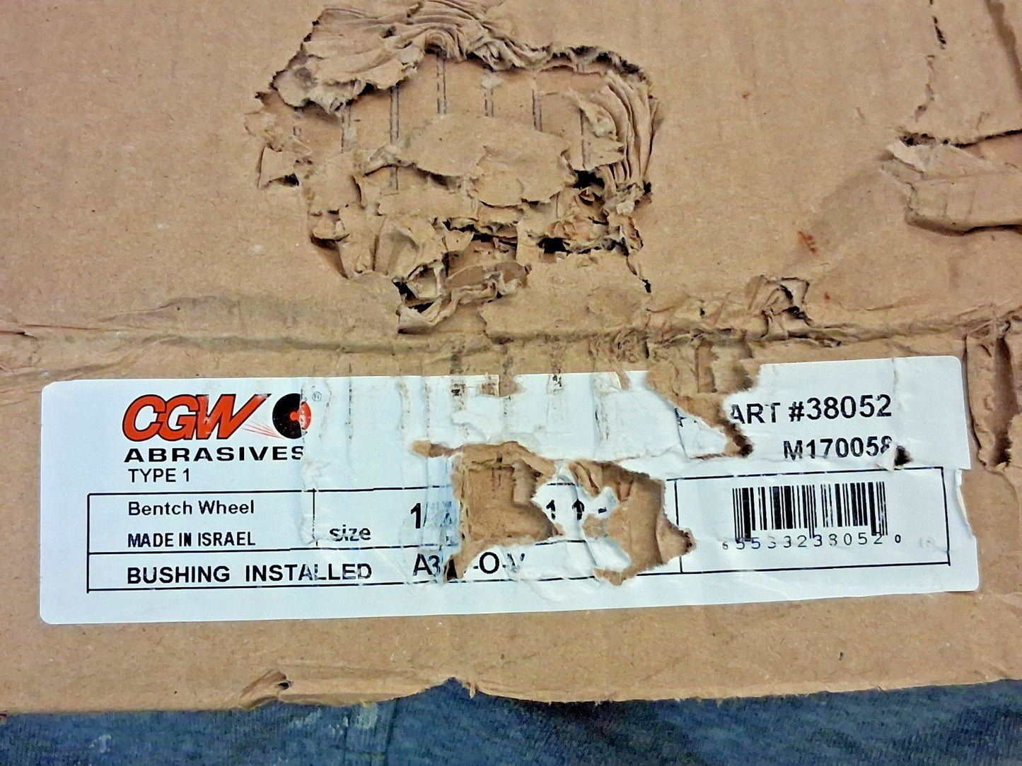 CGW Abrasives Bench & Pedestal Aluminum Oxide Grinding Wheel 38052