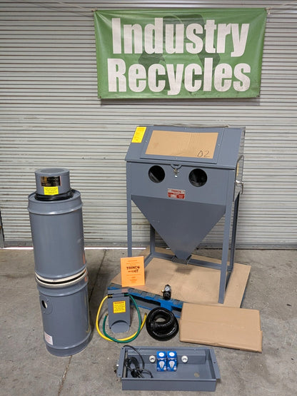 Trinco Model 36 Sandblast Cabinet w/ Dust Collector 36" x 24" x 23" Workspace