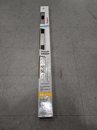 Wiremold Plugmold 4' Heavy Duty Steel 10 Outlet Powerstrip PM48TC