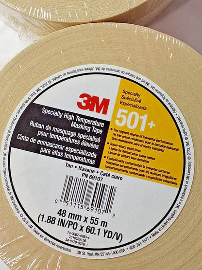 3M Tan Masking Tape 2PK 48 mm W 55 m L 7.3 mil Thick 7010335156