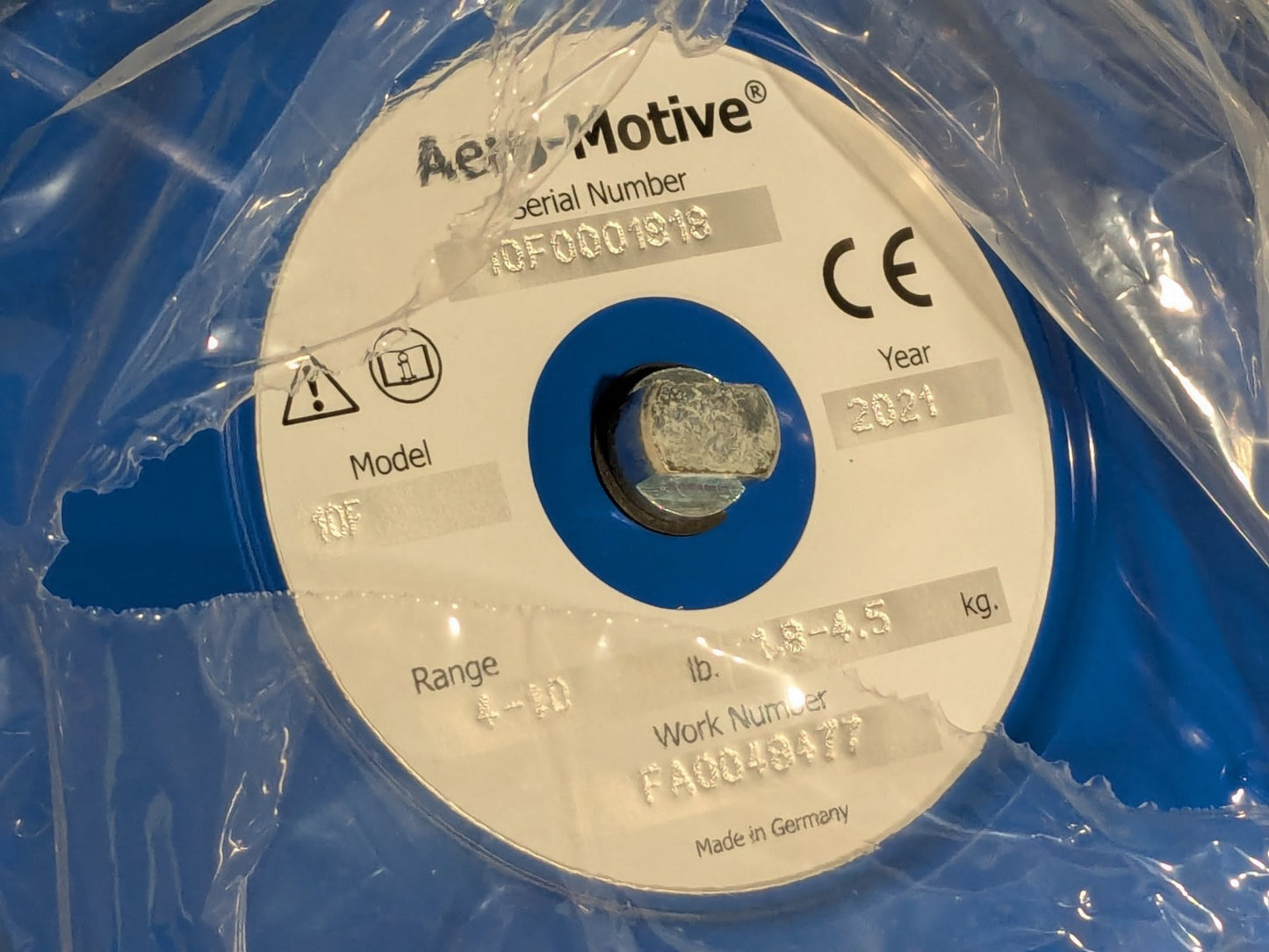 Aero-Motive Tool Balancer: 10 lb Max Load, 8' Cable Length 10F