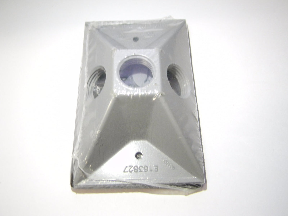 Crouse-Hinds Box Covers 3 Outlet 1/2" Hub Weatherproof Qty. 8  TP7320
