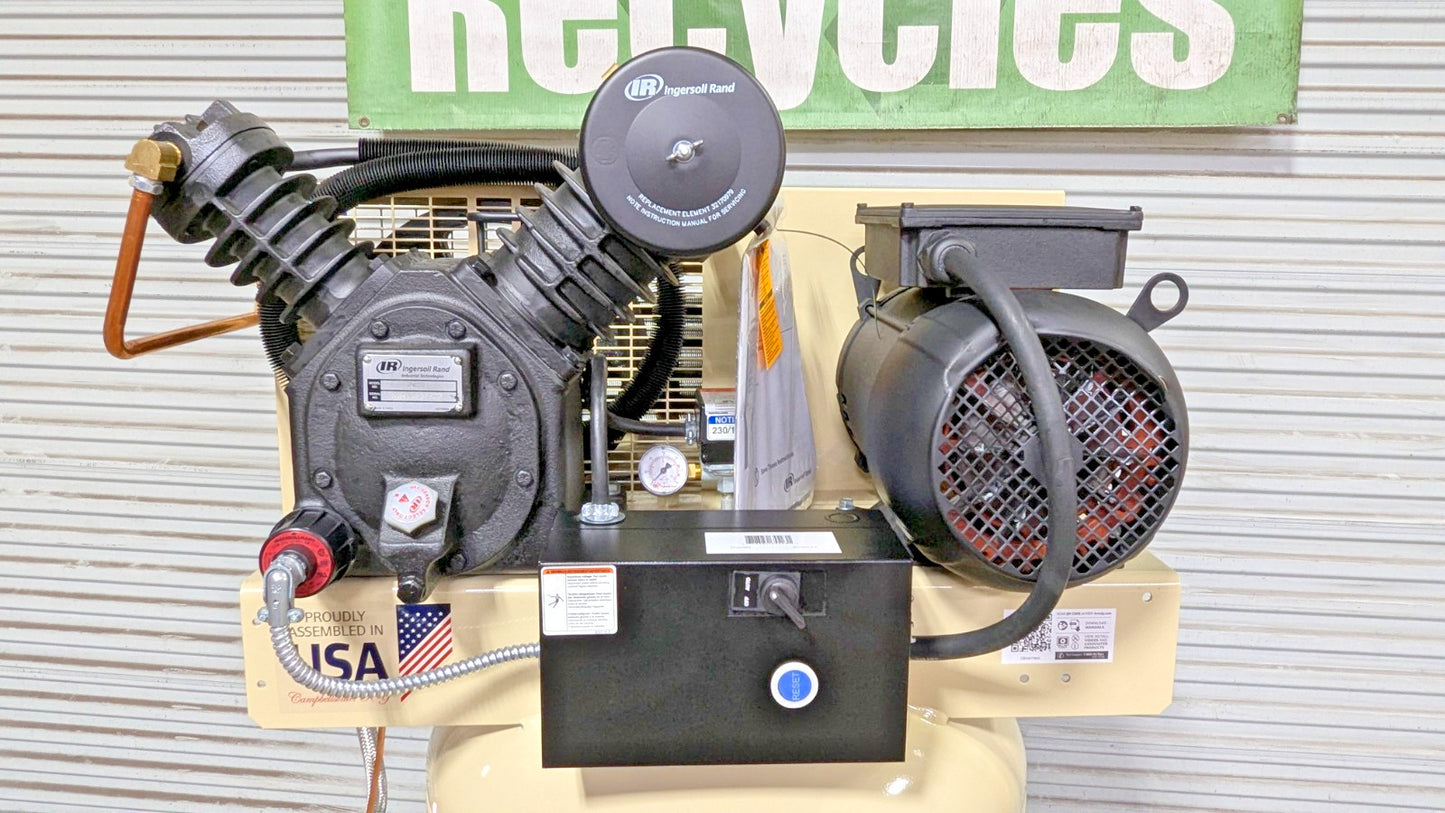 Ingersoll Rand 80Gal Air Compressor 2475N7.5-P  230V/1ph 7.5HP *New/Damaged*