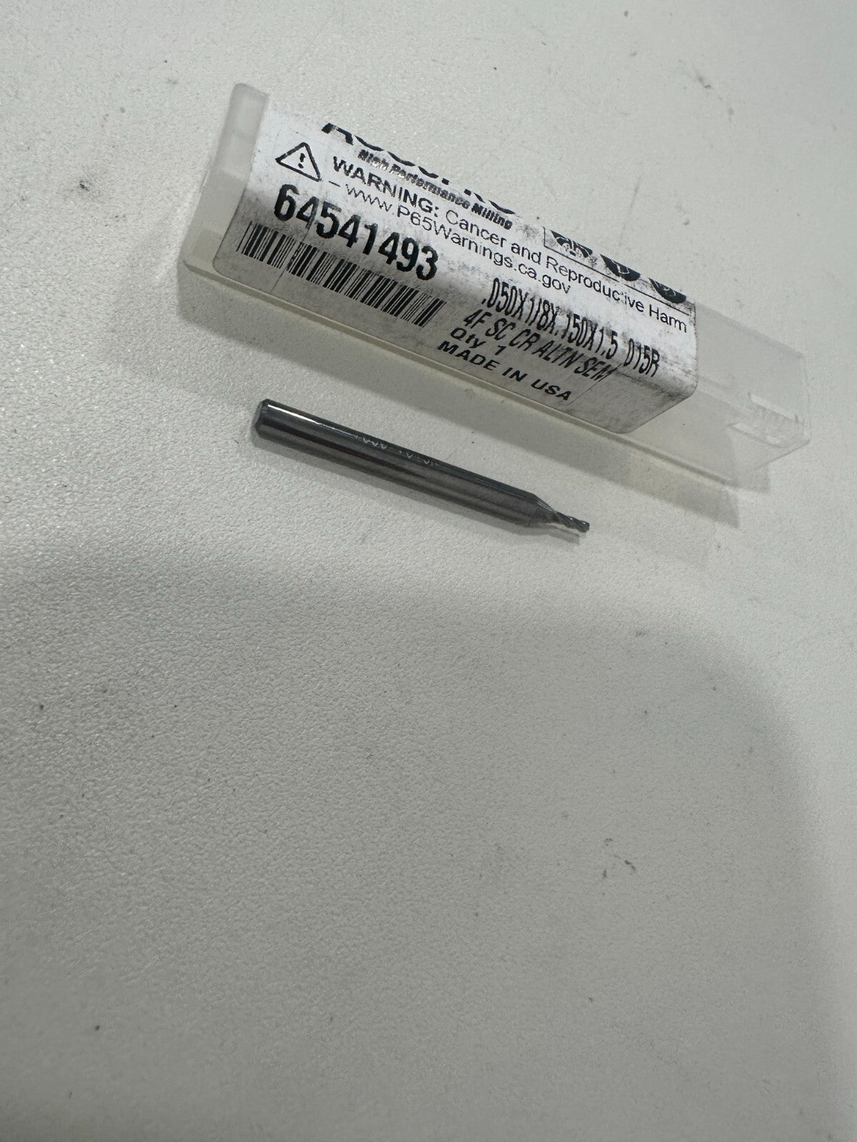 ACCUPRO Corner Radius End Mill: 0.0500" Dia 4 Fl Solid Carbide 14797551