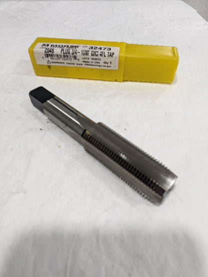 Morse Cutting Tools 3/4-16NF 4 Flute Plug Tap HSS Qty 2 32473