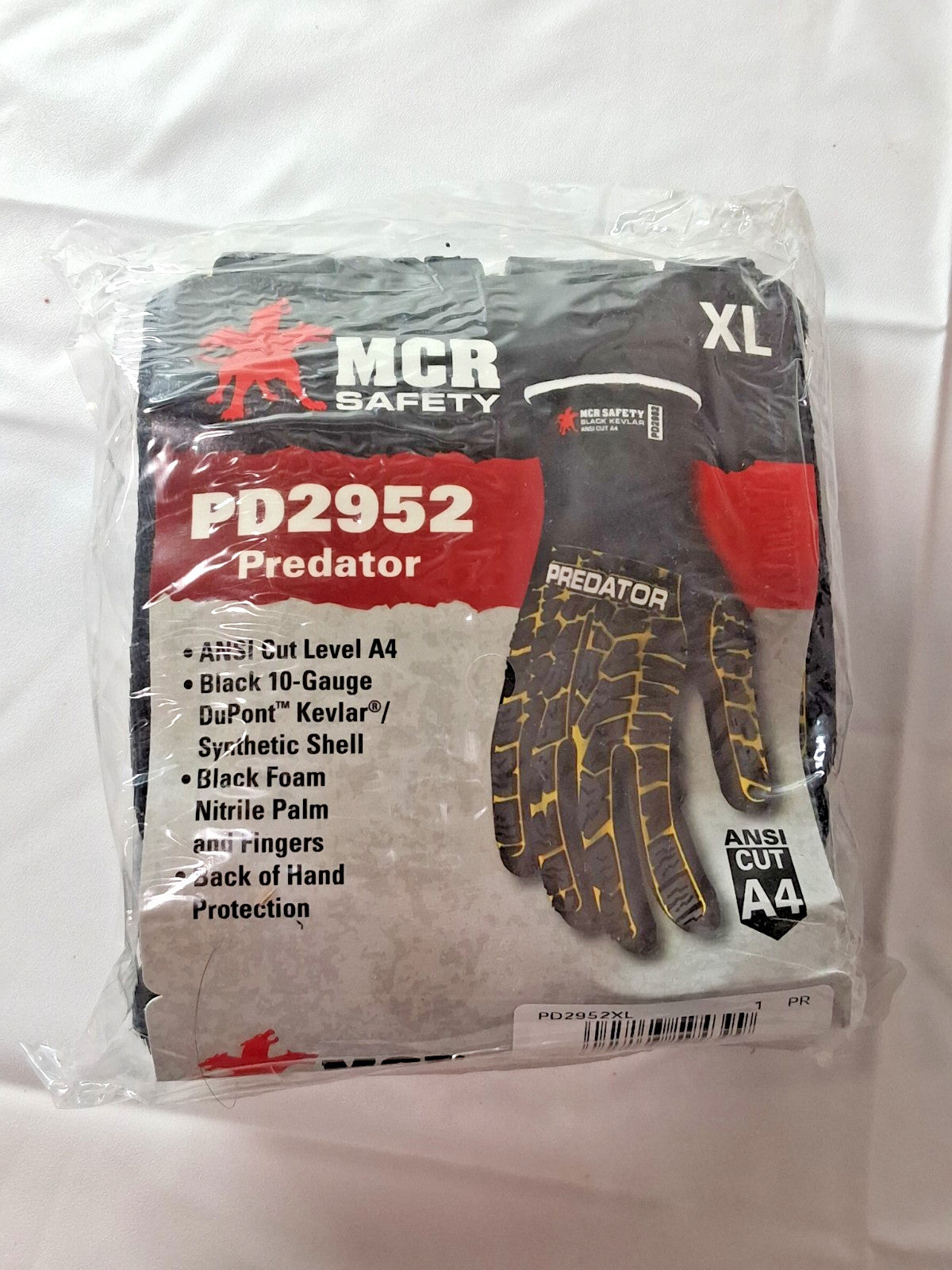 MCR Safety Predator Gloves Size XL ANSI Cut A4 ANSI Puncture 4 PD2952XL
