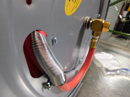 PRO-SOURCE Hose Reel with Hose 3/8" ID x 50' Spring Retract 300 psi 1/4" NPT Out
