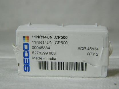 Seco 11NR Internal Right Hand 14 UN Laydown Threading Insert Qty 3 45834