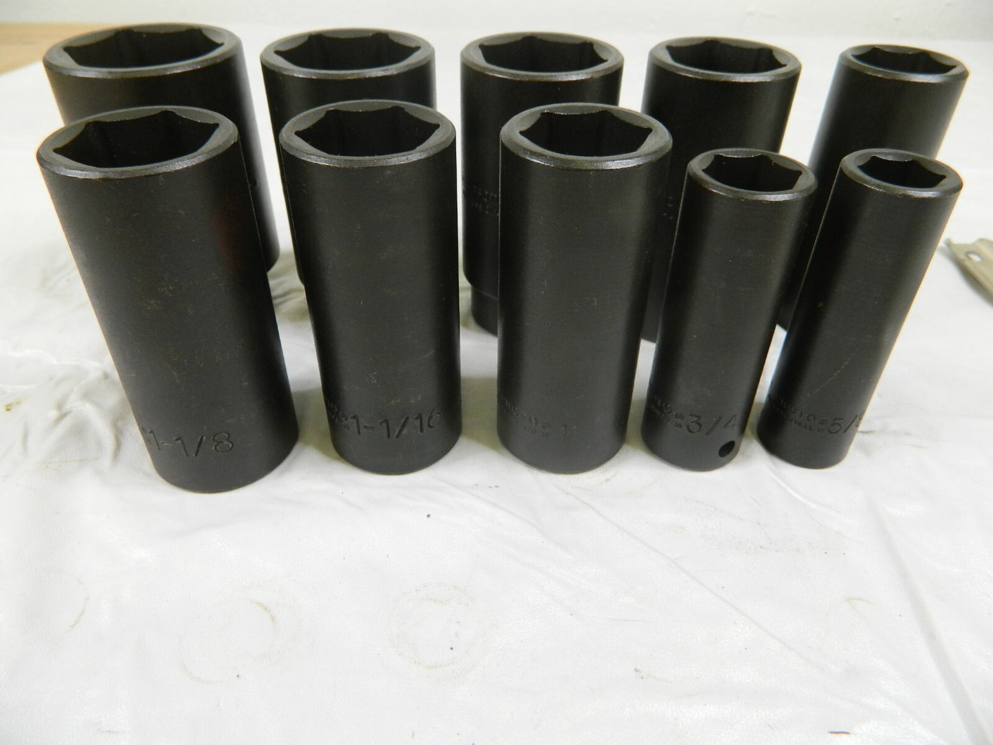 PROTO Deep Impact Socket Set: 14 Pc 3/8 to 1-1/2" Socket J74116 INCOMPLETE