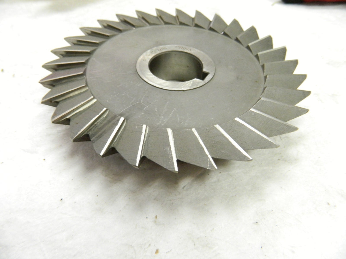 Precision HSS 6" x 1" Single Angle Mill Cutter Arbor Connection 032006