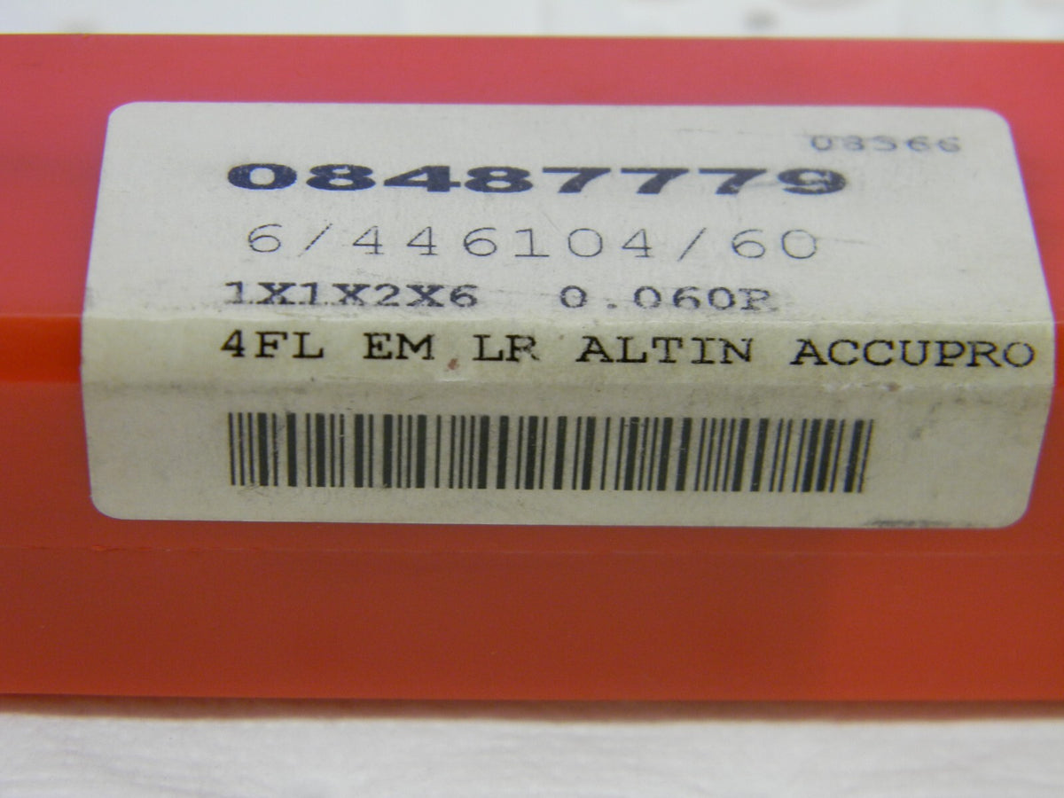 ACCUPRO 1 Diam 4 Flute Solid Carbide 0.06 Corner Radius End Mill 12183445