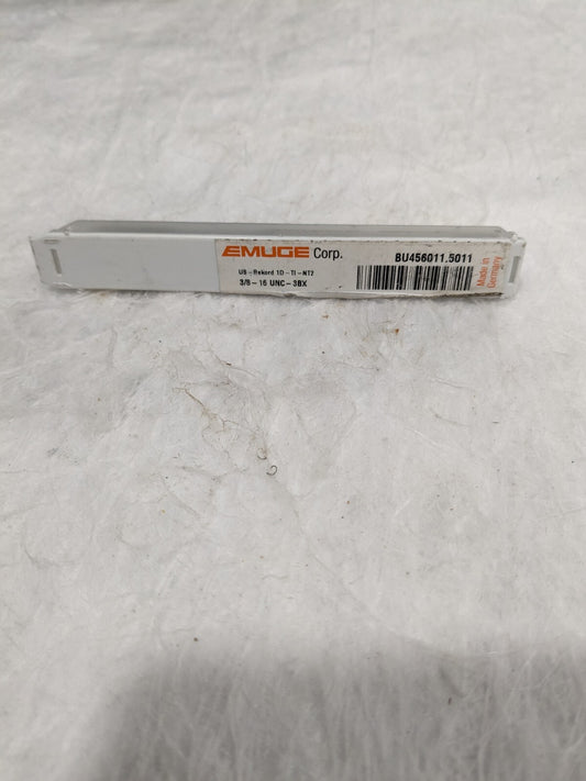 EMUGE Spiral Flute Tap: 3/8-16 UNC, 3 Flutes BU456011.5011