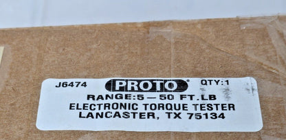 Proto Electronic Torque Tester 3/8" Drive 5-50 Ft-Lb J6474 PARTS/REPAIR