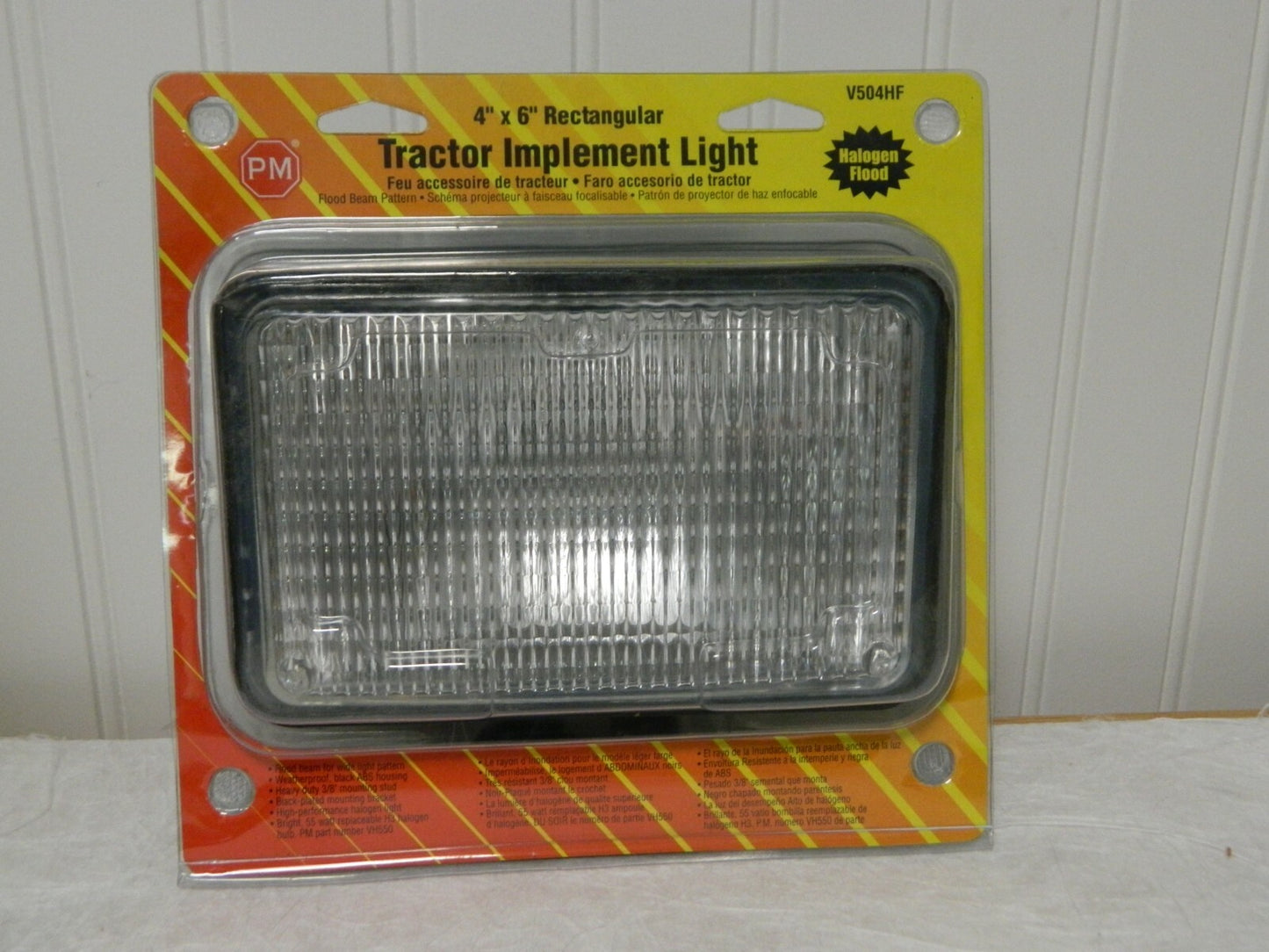 Peterson Tractor Implement Light 4"x6" Rectangular Halogen Flood V504H
