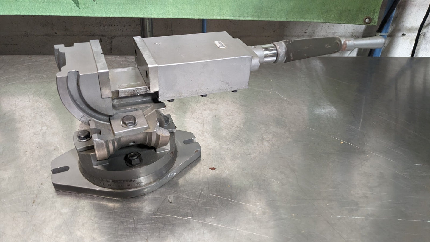 GIBRALTAR Machine Vise 3-Way Angle 4 Jaw Width 4 Jaw Open Swivel Base 110052
