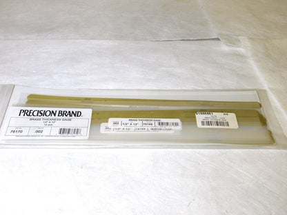 Precision Brand 0.002” Brass Thickness Gage 1/2” x 12” Blades (Pack of 12) 76170