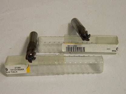 M.A. Ford 8mm x 8mm x 21mm x 64mm 4F Carb TiAlN Square End Mill QTY 2  00588869