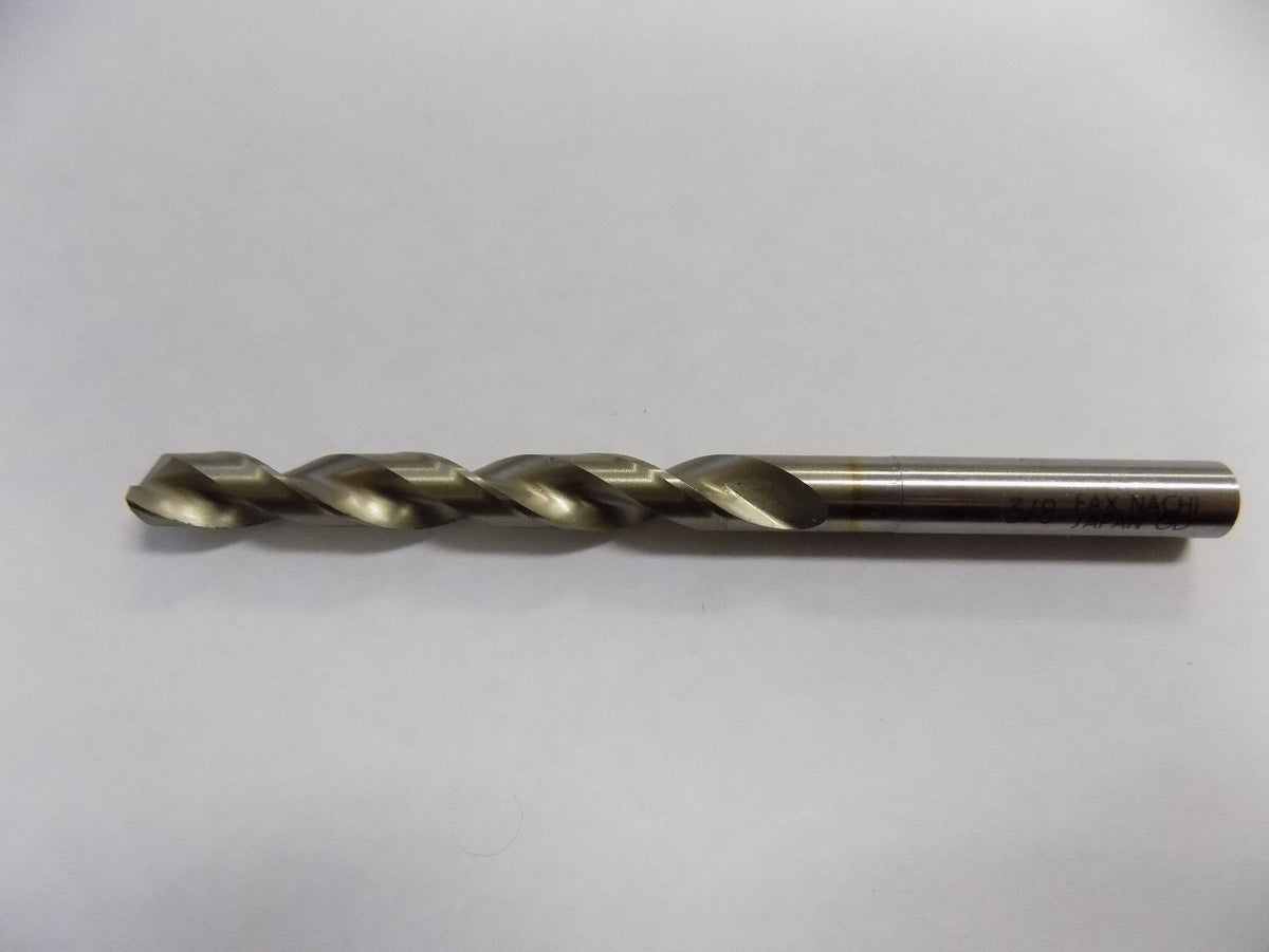 Nachi L7591P 3/8" Oil Hole 5D Fax Straight Shank Powder Metal SG Coated Dri
