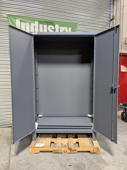 Durham Heavy Duty Lockable Storage Cabinet 4-Shelf 14 Ga. Steel 78" x 48" x 24"