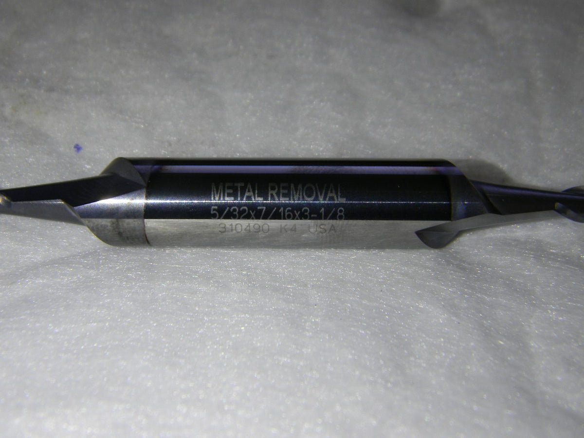 Metal Removal 5/32" x 3/8" x 7/16" 2FL Solid Carbide Double Ball
