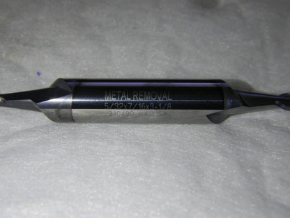 Metal Removal 5/32" x 3/8" x 7/16" 2FL Solid Carbide Double Ball