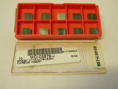 Mitsubishi Carbide Turning Insert SPGN090304 Grade-HTi10  SPG321 Qty 10