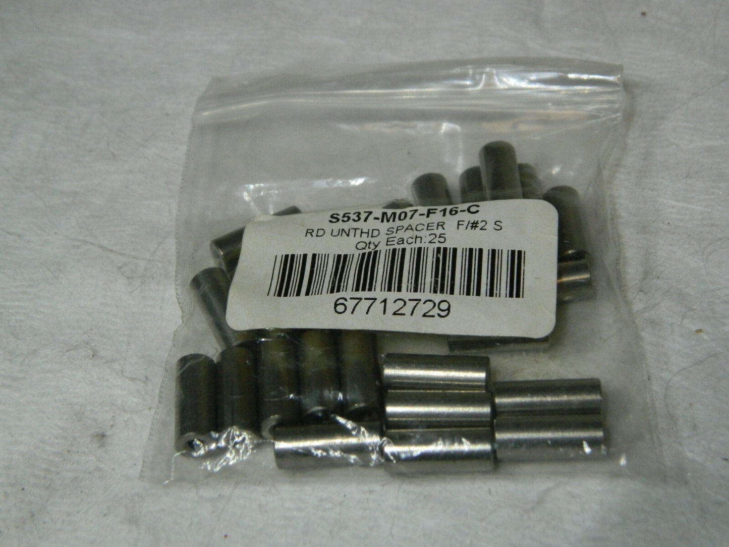 Electro Hardware SS Round Unthreaded Spacer F#2S Qty. 25 S537-M07-F16