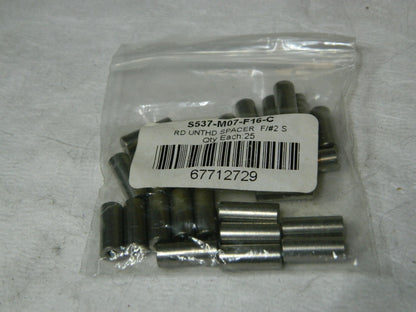 Electro Hardware SS Round Unthreaded Spacer F#2S Qty. 25 S537-M07-F16