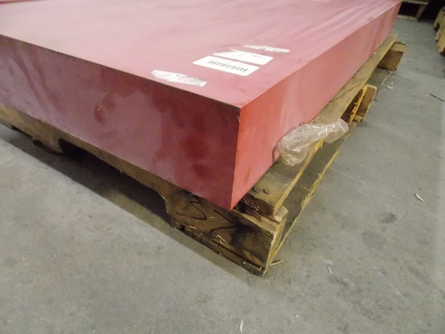Pro-Grade Hard Polyurethane Plastic Sheet 1000 x 500 x 100 mm Red 77936474