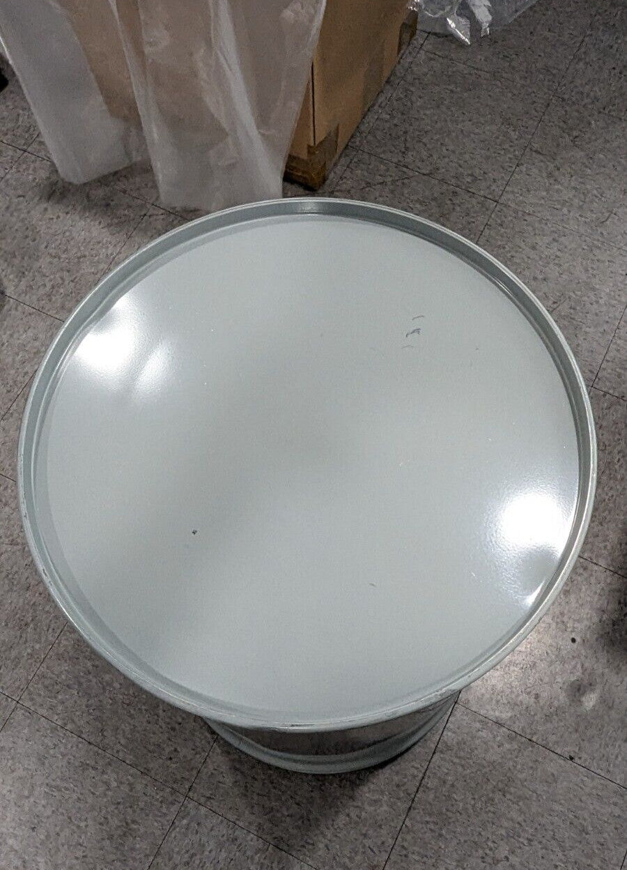 Justrite 30 Gal Cease-Fire Waste Receptacle Safety Drum Gray CAN ONLY 26014