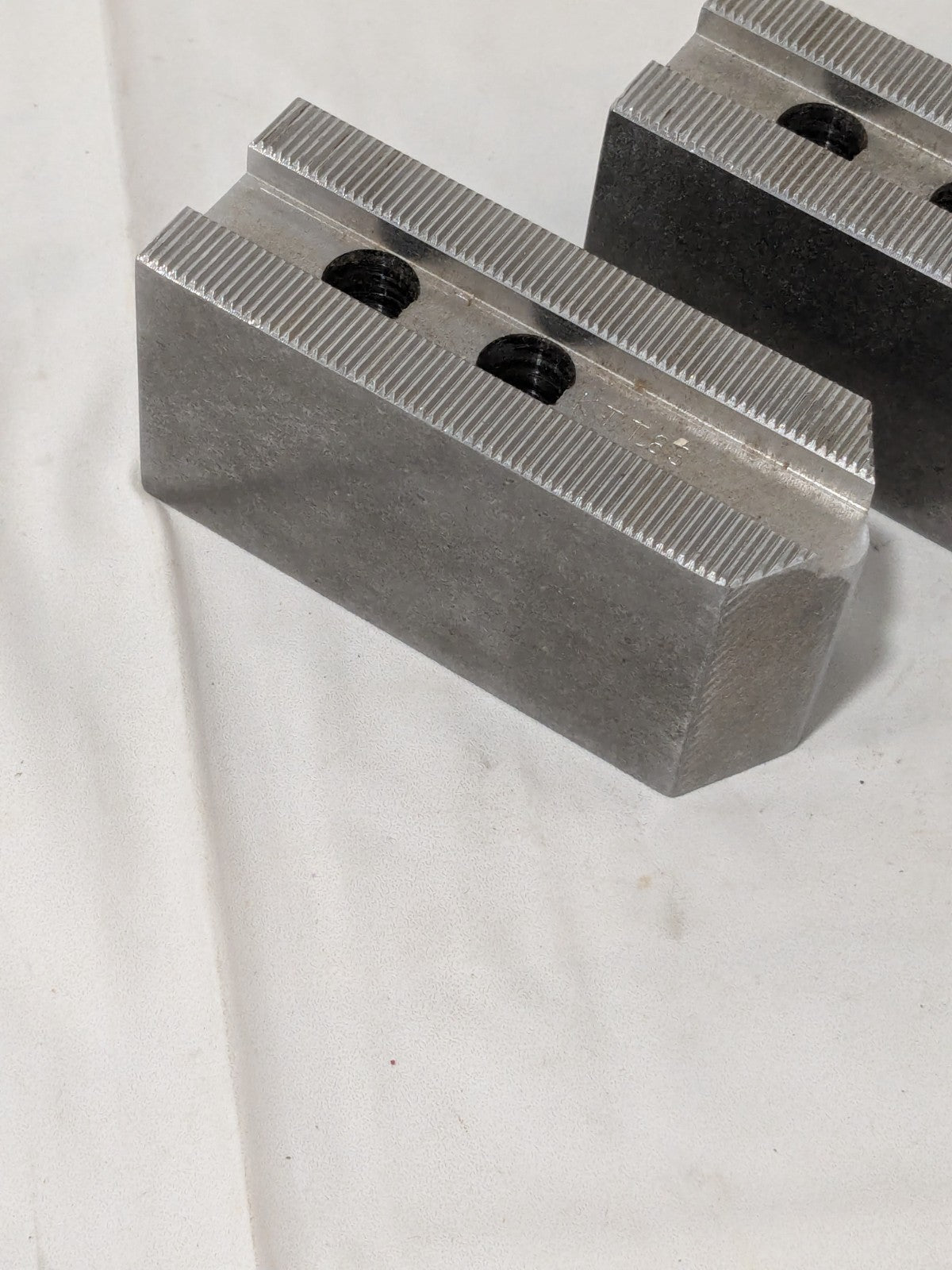 Abbott Soft Lathe Chuck Jaw: Serrated 1-1/2" OAW, 2" OAH, 4" OAL Qty 3 KTT8S