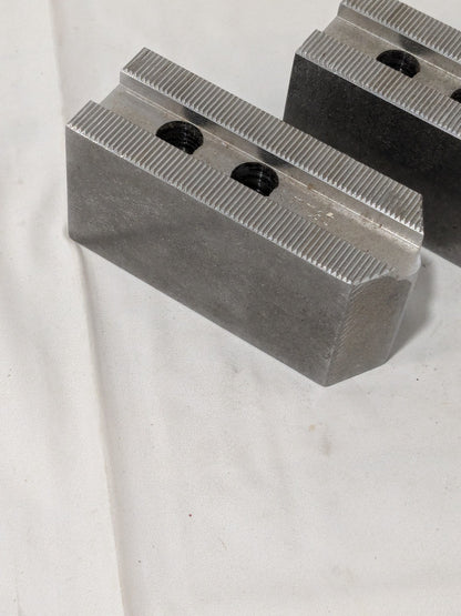 Abbott Soft Lathe Chuck Jaw: Serrated 1-1/2" OAW, 2" OAH, 4" OAL Qty 3 KTT8S