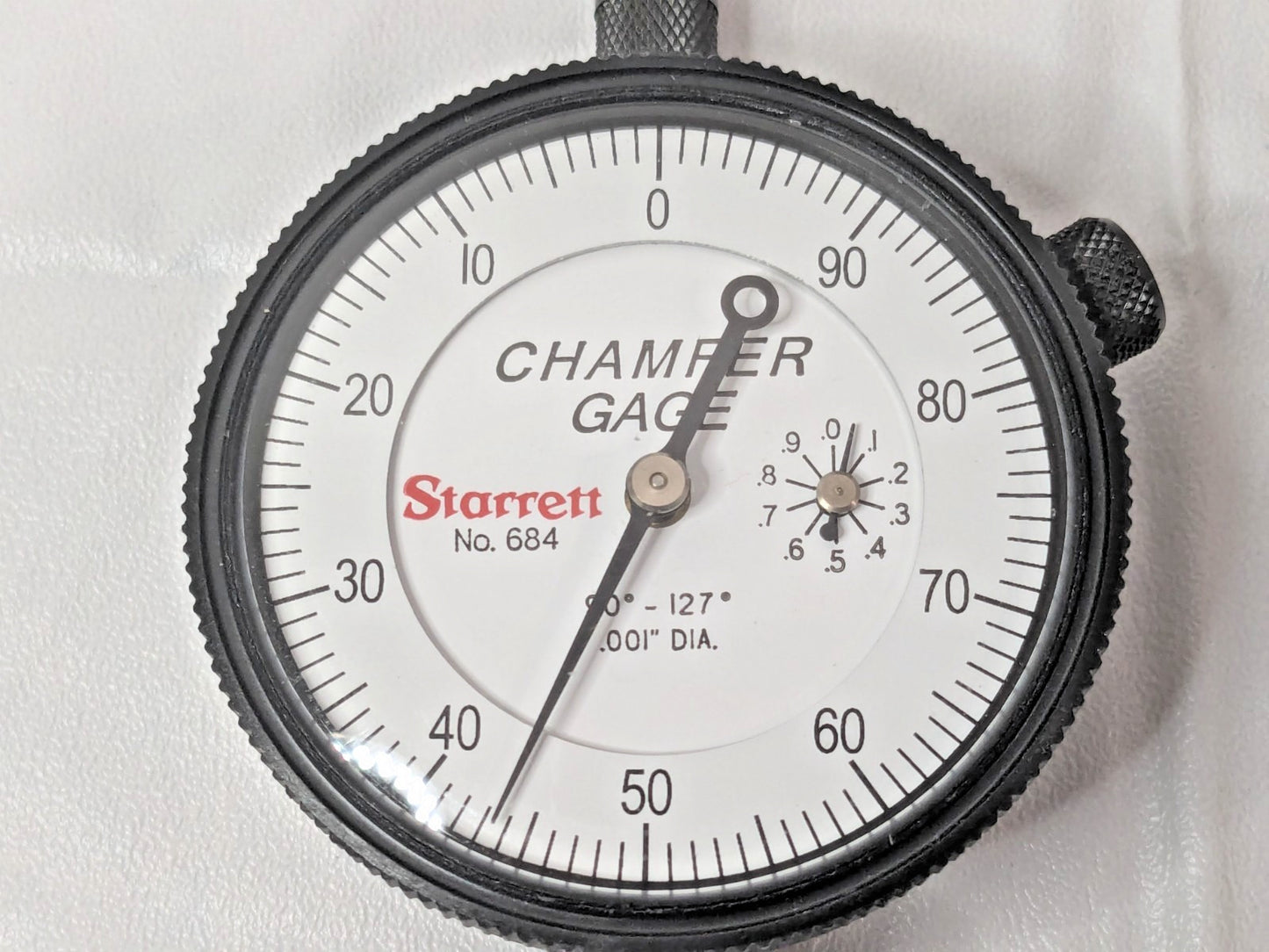 Starrett Internal Chamfer Gage 0 to 1" 90 to 127 Degree 3-Blade Plunger 684-3Z