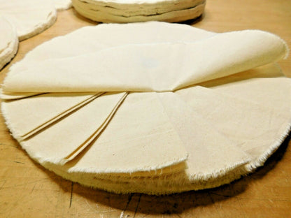 10 Unmounted Cotton Buffing Wheels 12" Diam x 1" Hole 49098460