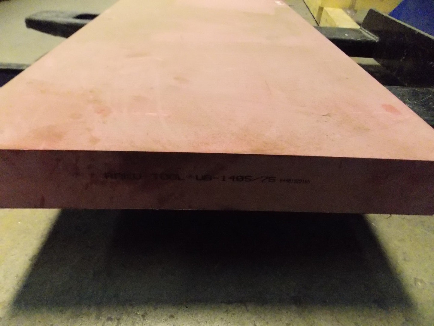 Hard Polyurethane Plastic Sheet 1000 x 500 x 75 mm Red