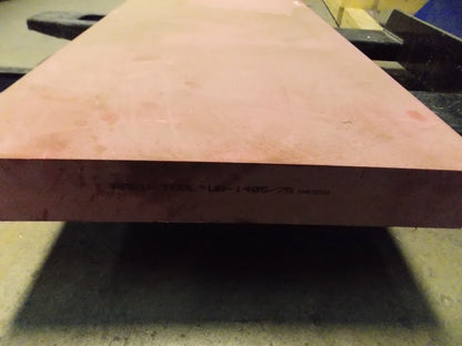 Hard Polyurethane Plastic Sheet 1000 x 500 x 75 mm Red