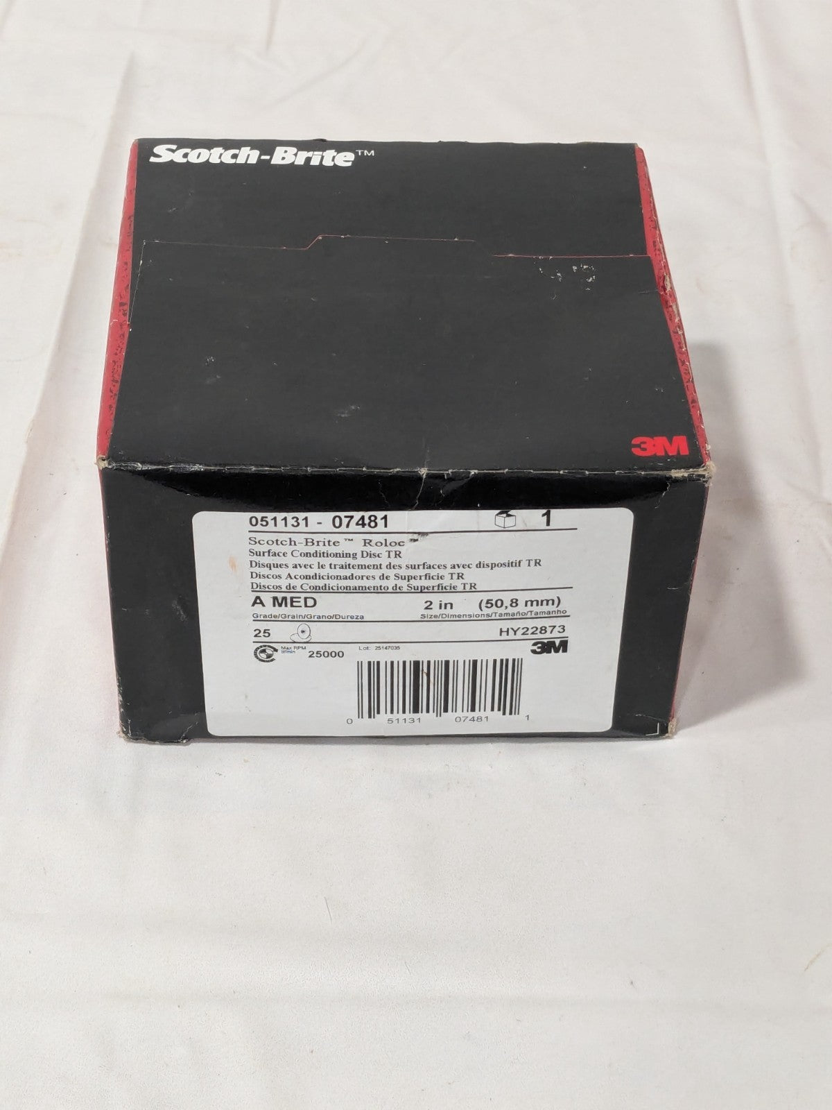 3M Quick-Change Disc: Roloc TR, 2" Dia, Aluminum Oxide Qty 25 7000000751