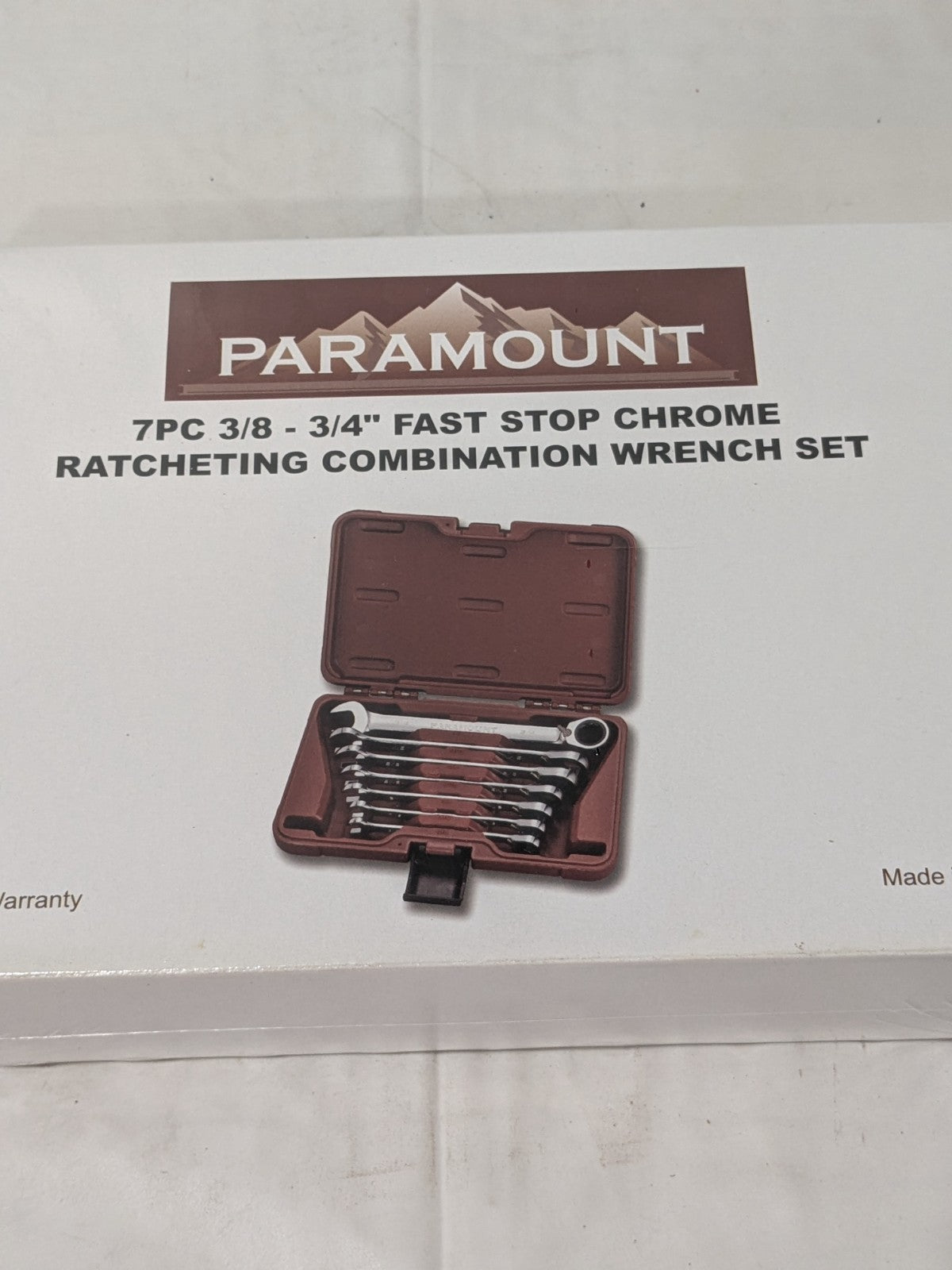 Paramount Reversible Combination Wrench Set: 7 Pc, 3/8 to 3/4" PAR-7PCSB5R-IN
