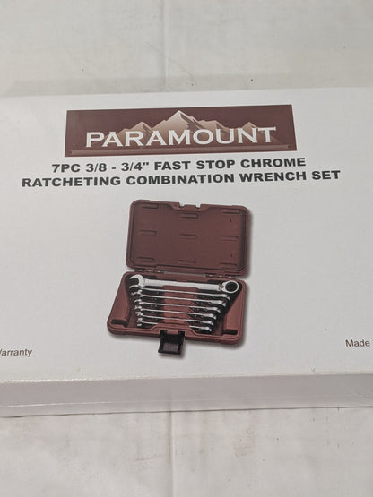 Paramount Reversible Combination Wrench Set: 7 Pc, 3/8 to 3/4" PAR-7PCSB5R-IN