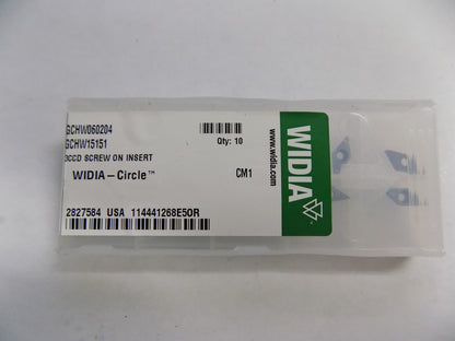 Widia Screw on Inserts GCHW060204 GCHW15151 Grade CM1 Qty. 10  2827584