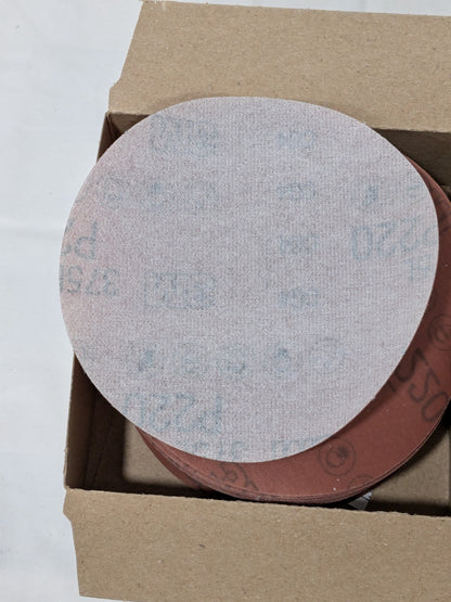 3M Aluminum Oxide Hook & Loop Disc 5" Diam, 220 Grit Qty 50 7100106759