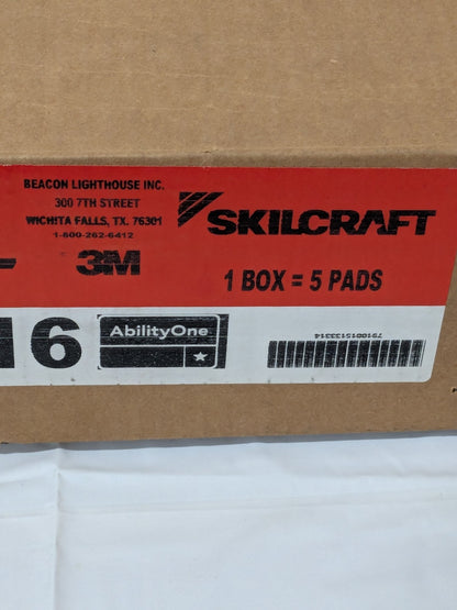 AbilityOne Floor Pad, Red Spray Buffer 5100, 16" Diameter Box of 5 7910015133314